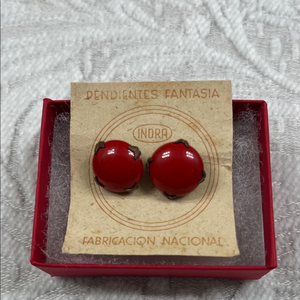Art Deco Button Earrings Made in France